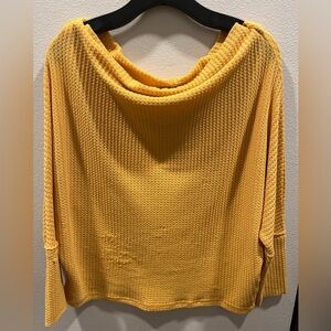 Umgee Mustard Cowl Neck Sweater